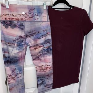 Lululemon BUNDLE wunder under & love tee size 6/8